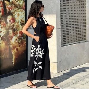 NWT Zara Floral Embroidered Dress